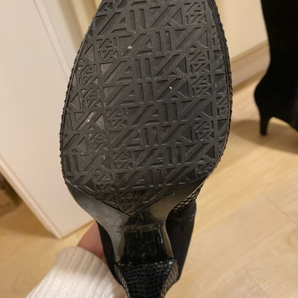 Anne Klein Suede and Snakeskin Tall Boot - Picture 2 of 3